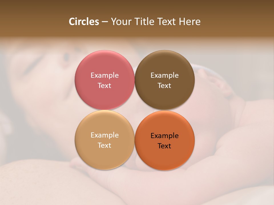 A Woman Holding A Sleeping Baby In Her Arms PowerPoint Template