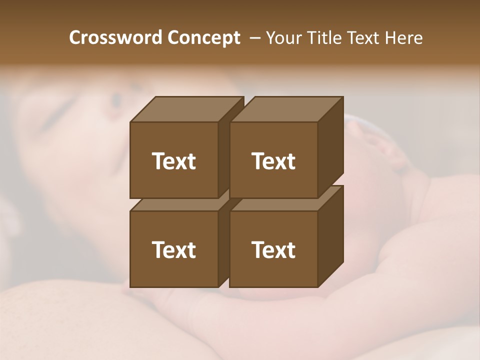 A Woman Holding A Sleeping Baby In Her Arms PowerPoint Template