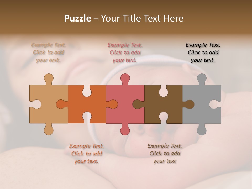 A Woman Holding A Sleeping Baby In Her Arms PowerPoint Template