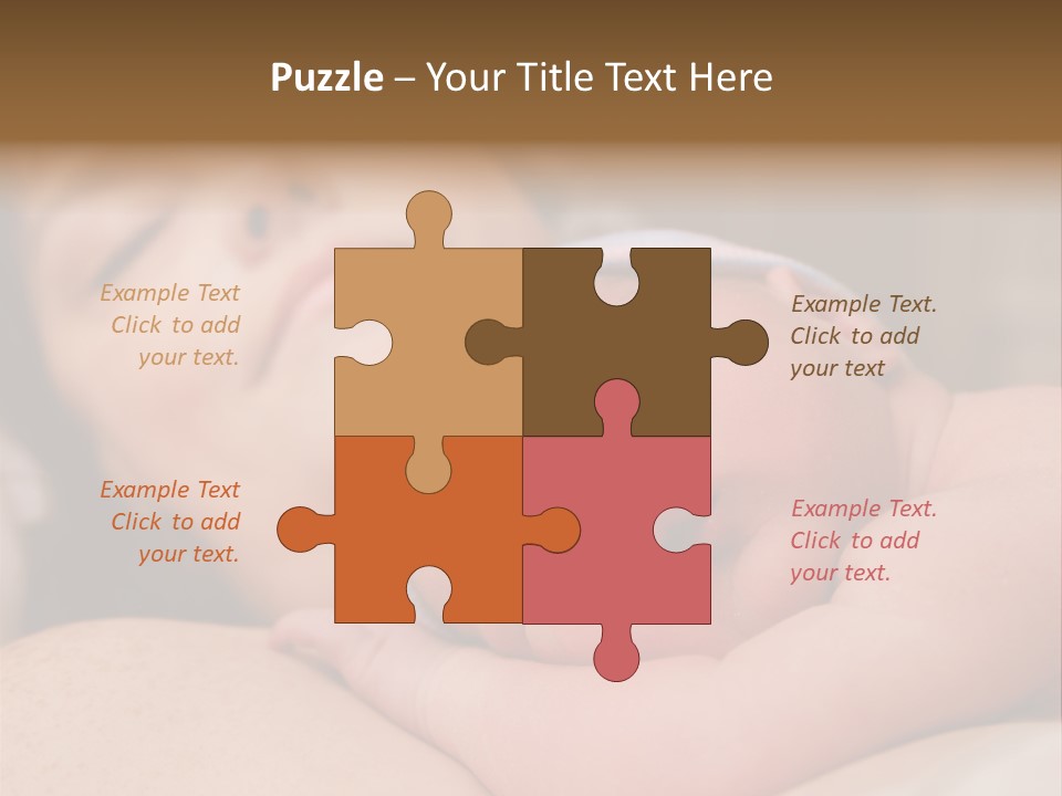 A Woman Holding A Sleeping Baby In Her Arms PowerPoint Template