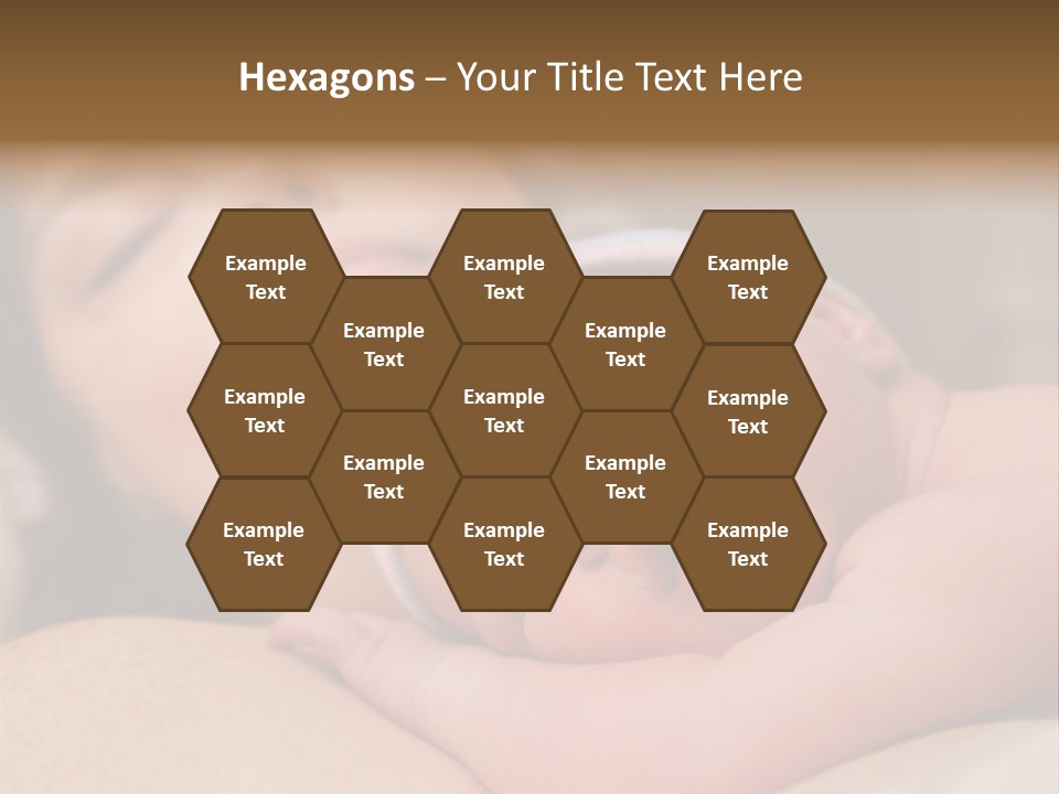 A Woman Holding A Sleeping Baby In Her Arms PowerPoint Template