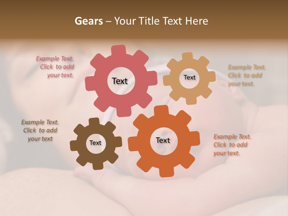 A Woman Holding A Sleeping Baby In Her Arms PowerPoint Template