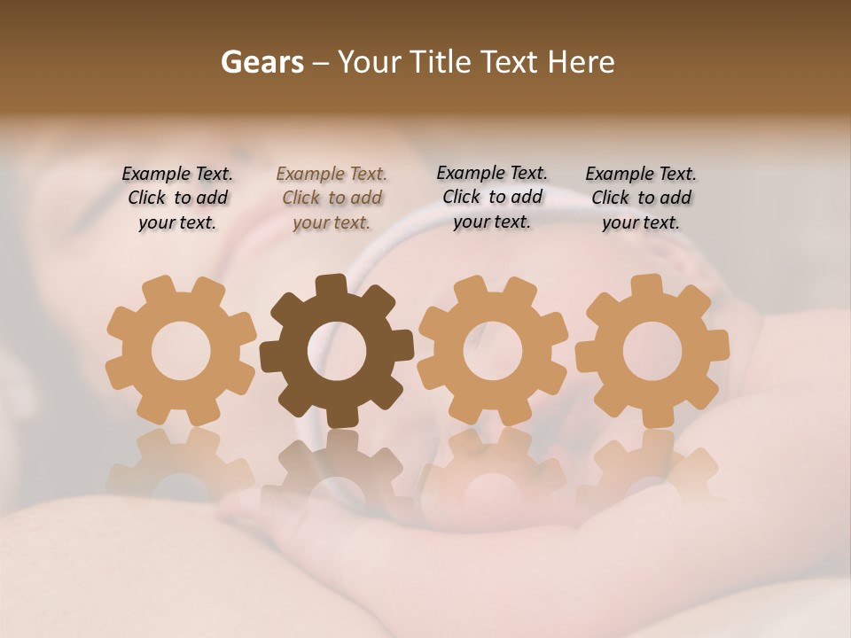 A Woman Holding A Sleeping Baby In Her Arms PowerPoint Template