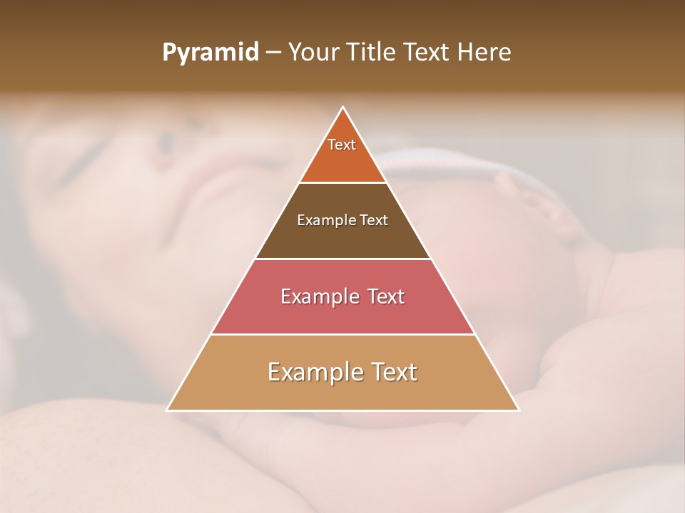 A Woman Holding A Sleeping Baby In Her Arms PowerPoint Template