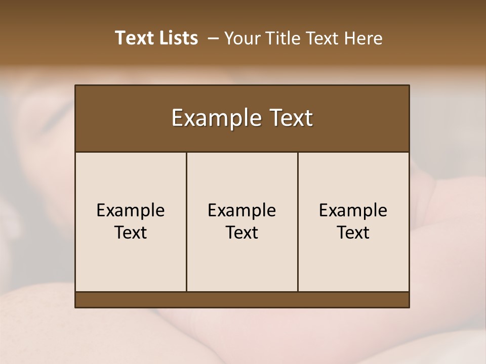 A Woman Holding A Sleeping Baby In Her Arms PowerPoint Template