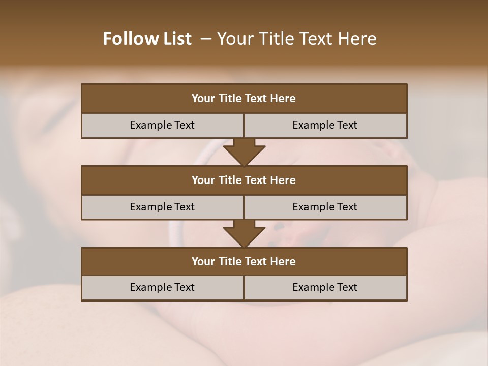 A Woman Holding A Sleeping Baby In Her Arms PowerPoint Template