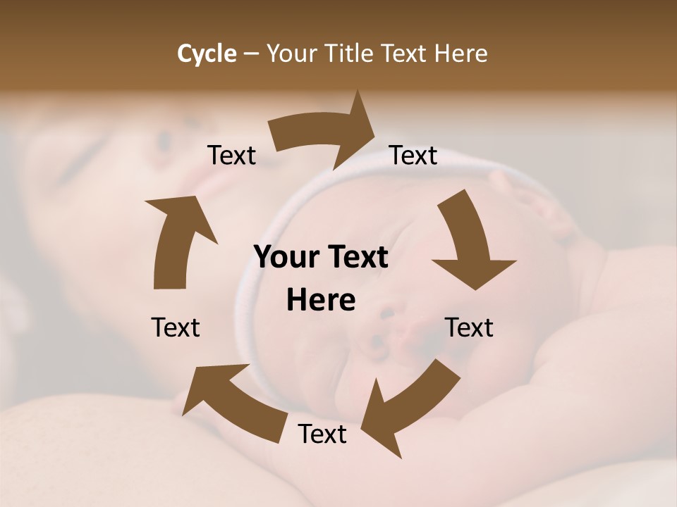 A Woman Holding A Sleeping Baby In Her Arms PowerPoint Template