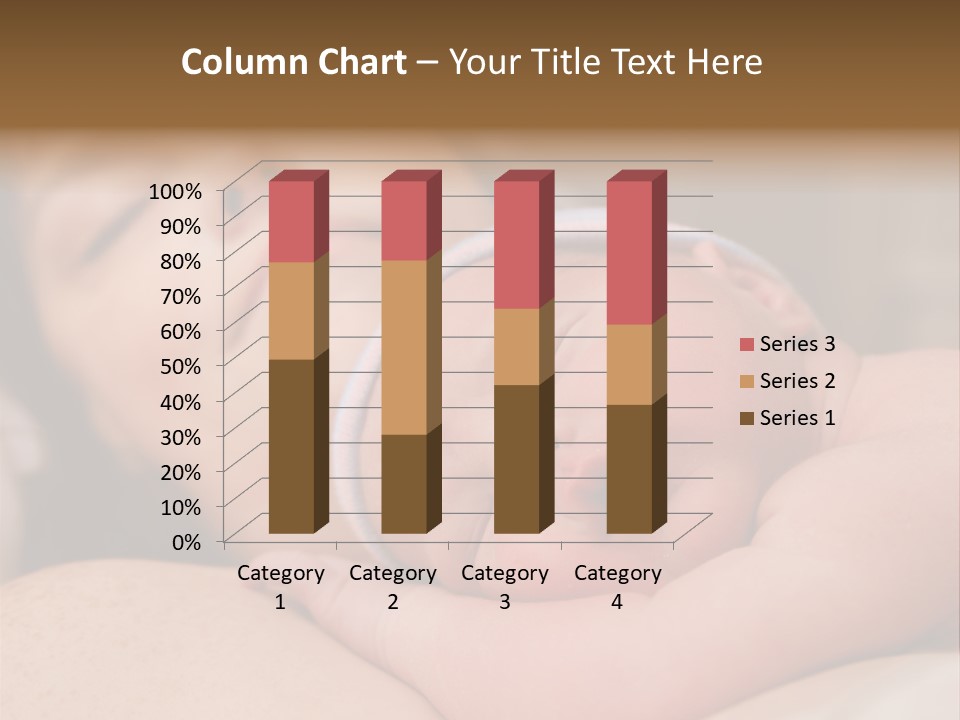 A Woman Holding A Sleeping Baby In Her Arms PowerPoint Template