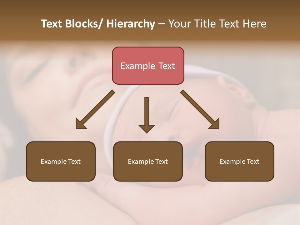 A Woman Holding A Sleeping Baby In Her Arms PowerPoint Template