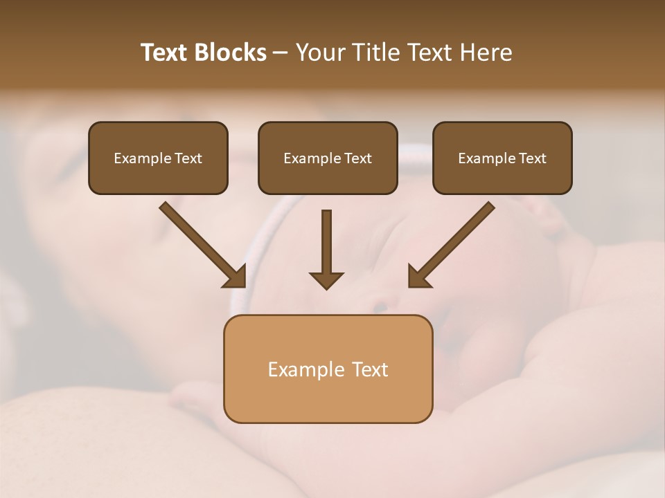 A Woman Holding A Sleeping Baby In Her Arms PowerPoint Template