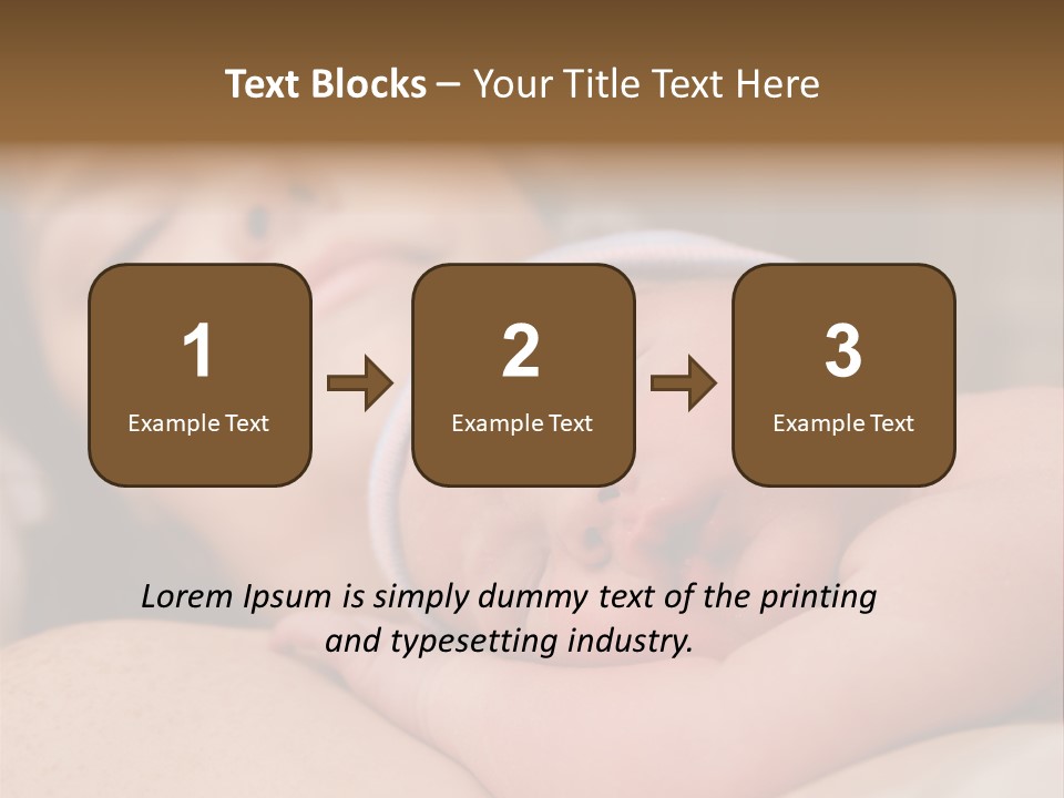 A Woman Holding A Sleeping Baby In Her Arms PowerPoint Template