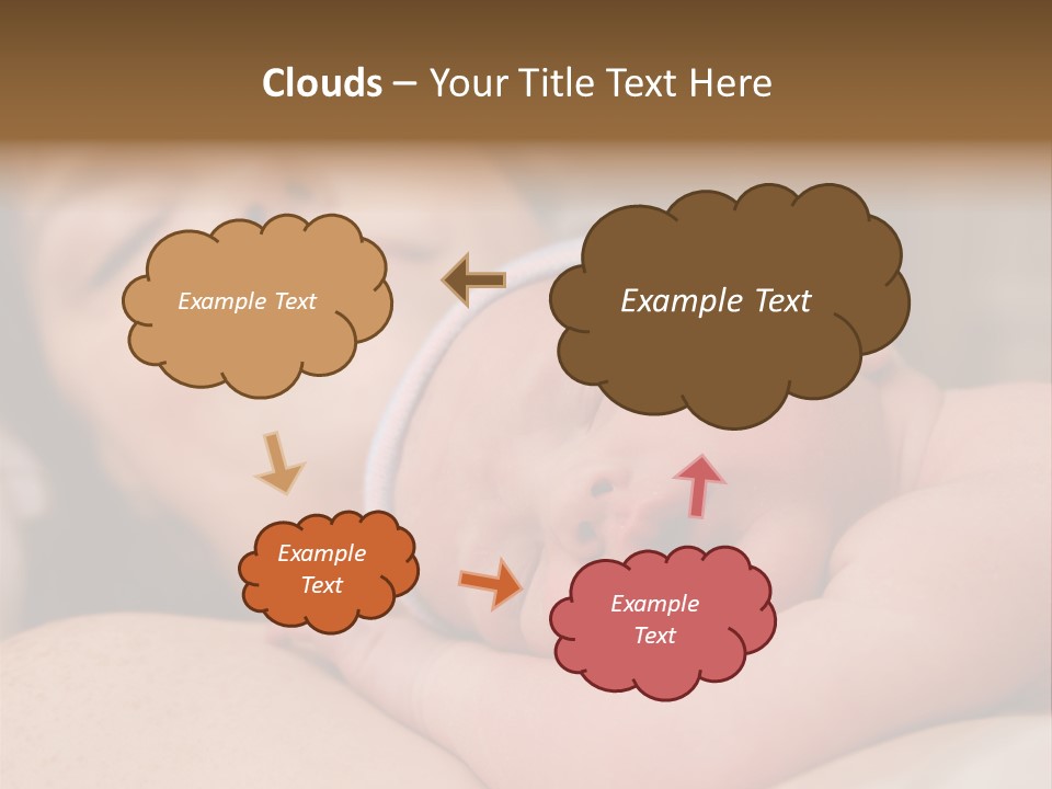 A Woman Holding A Sleeping Baby In Her Arms PowerPoint Template