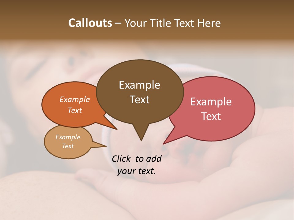 A Woman Holding A Sleeping Baby In Her Arms PowerPoint Template