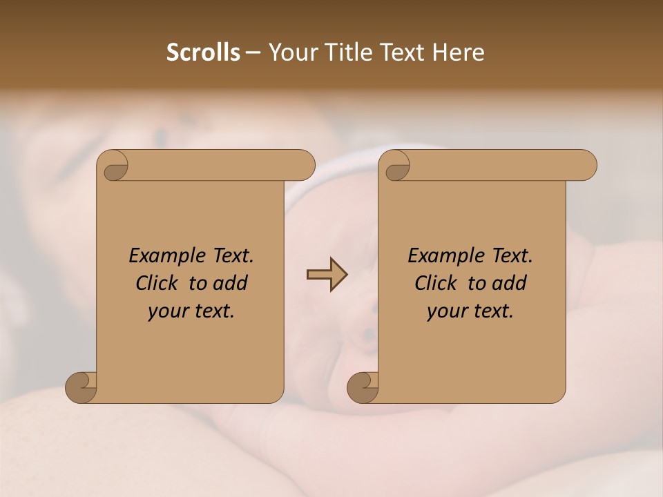 A Woman Holding A Sleeping Baby In Her Arms PowerPoint Template