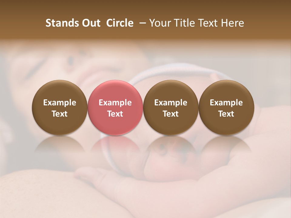 A Woman Holding A Sleeping Baby In Her Arms PowerPoint Template