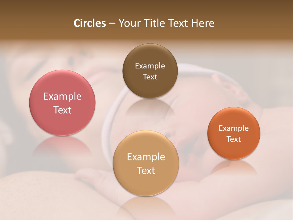 A Woman Holding A Sleeping Baby In Her Arms PowerPoint Template