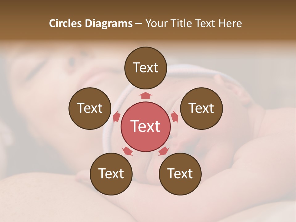 A Woman Holding A Sleeping Baby In Her Arms PowerPoint Template