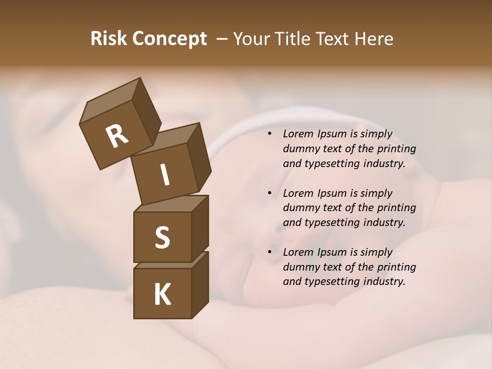 A Woman Holding A Sleeping Baby In Her Arms PowerPoint Template