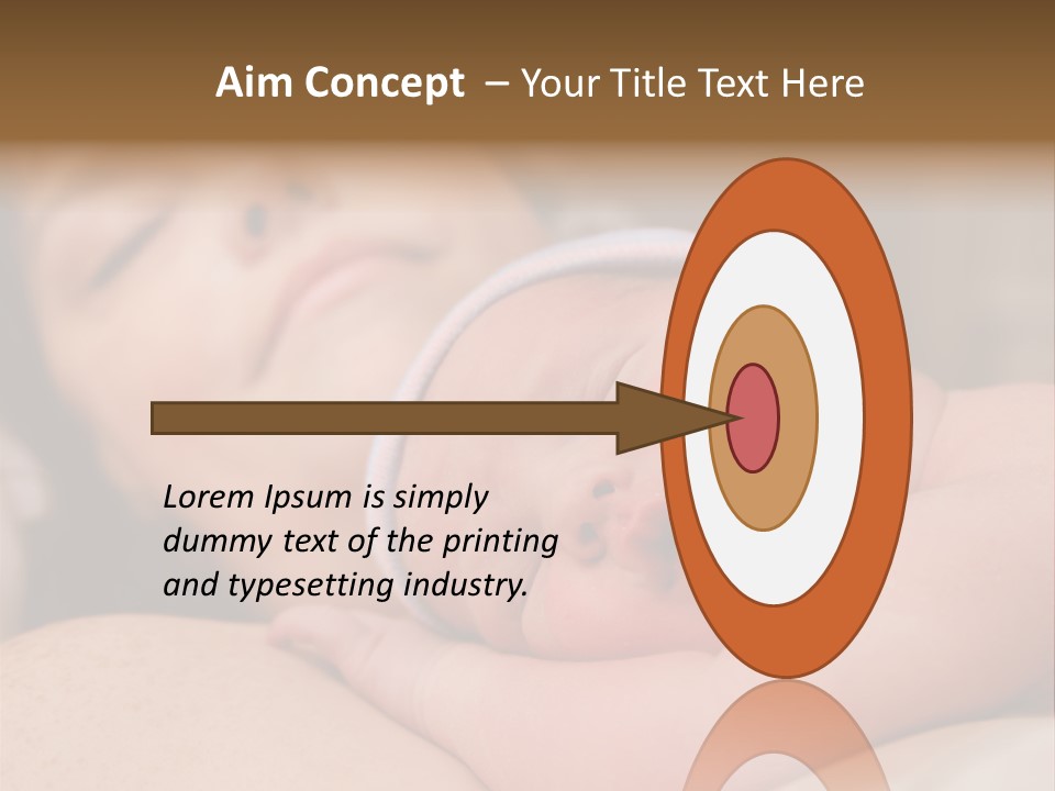 A Woman Holding A Sleeping Baby In Her Arms PowerPoint Template