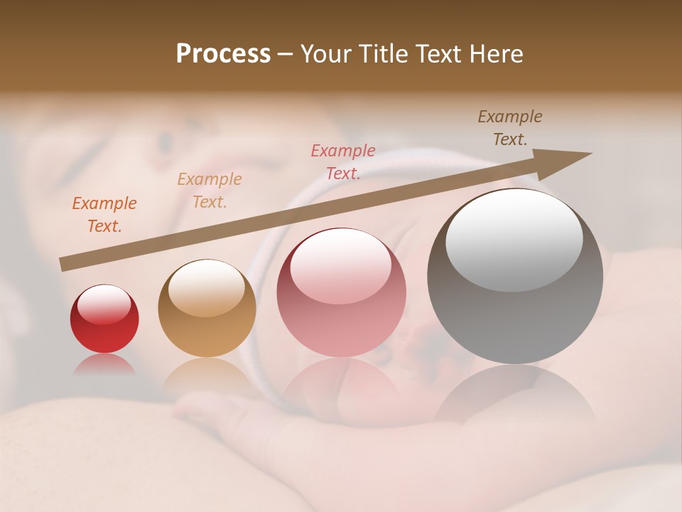 A Woman Holding A Sleeping Baby In Her Arms PowerPoint Template