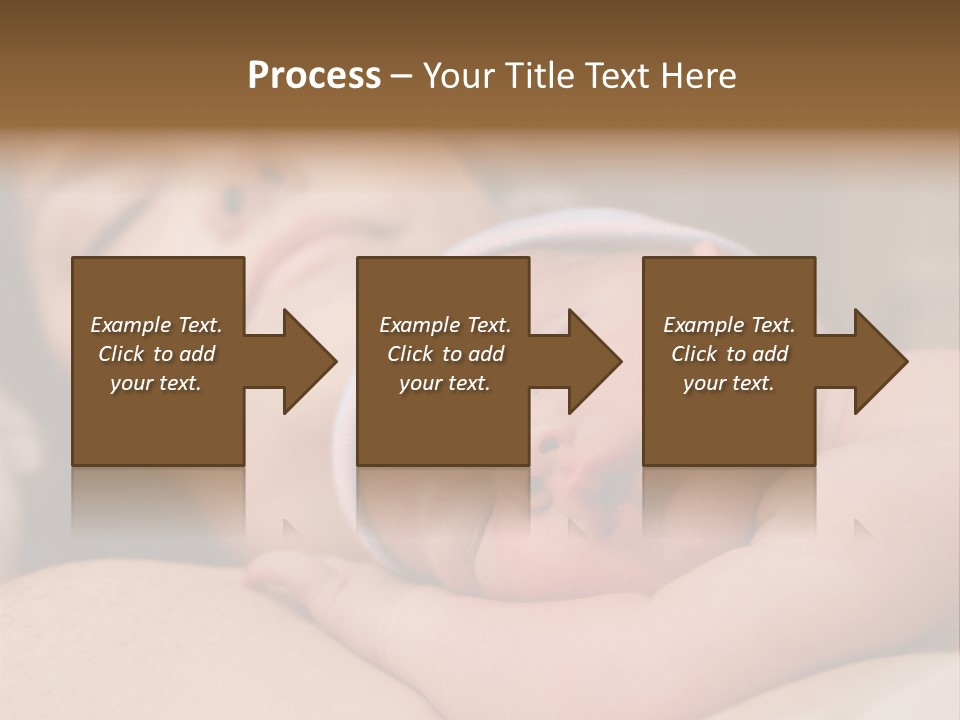 A Woman Holding A Sleeping Baby In Her Arms PowerPoint Template