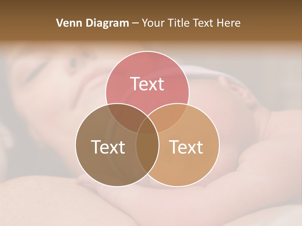 A Woman Holding A Sleeping Baby In Her Arms PowerPoint Template