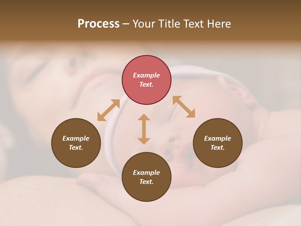 A Woman Holding A Sleeping Baby In Her Arms PowerPoint Template