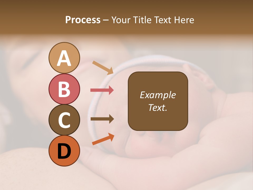 A Woman Holding A Sleeping Baby In Her Arms PowerPoint Template