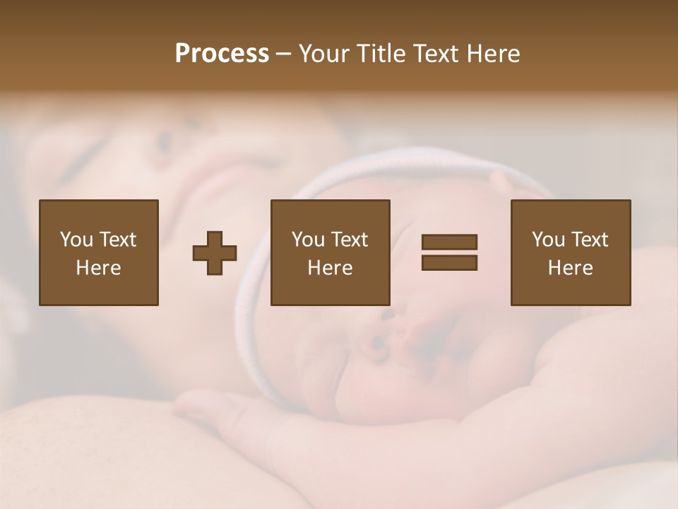 A Woman Holding A Sleeping Baby In Her Arms PowerPoint Template