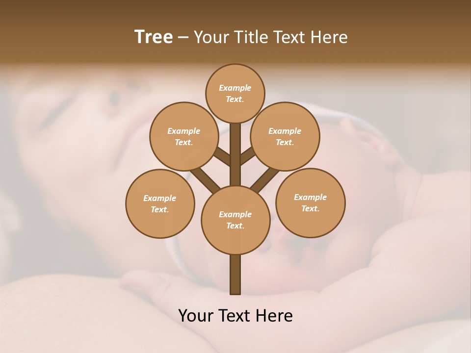 A Woman Holding A Sleeping Baby In Her Arms PowerPoint Template