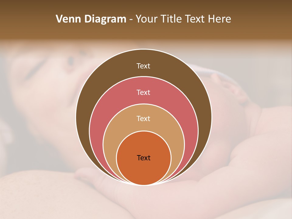 A Woman Holding A Sleeping Baby In Her Arms PowerPoint Template