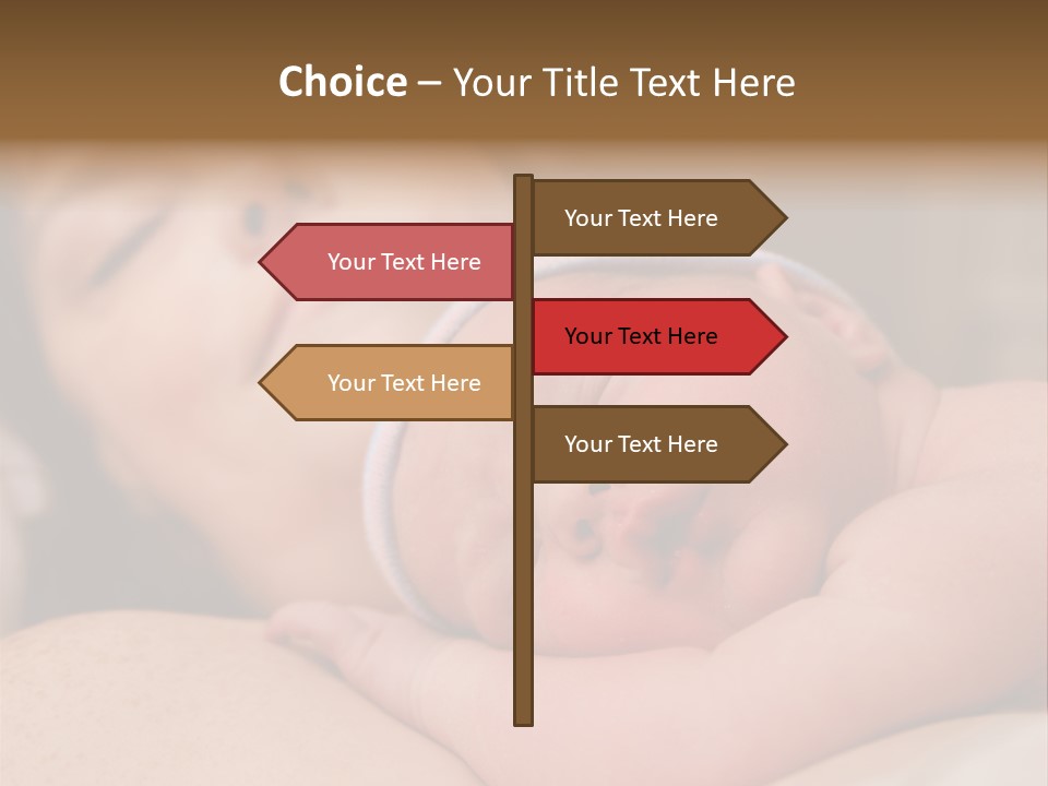 A Woman Holding A Sleeping Baby In Her Arms PowerPoint Template