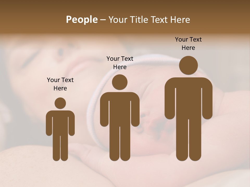 A Woman Holding A Sleeping Baby In Her Arms PowerPoint Template