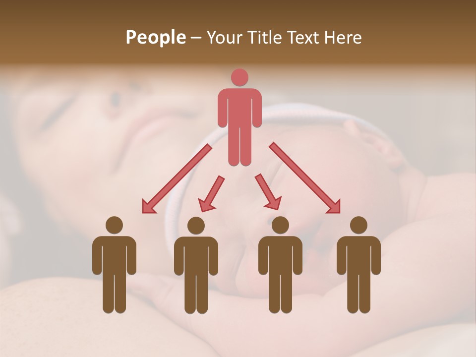 A Woman Holding A Sleeping Baby In Her Arms PowerPoint Template