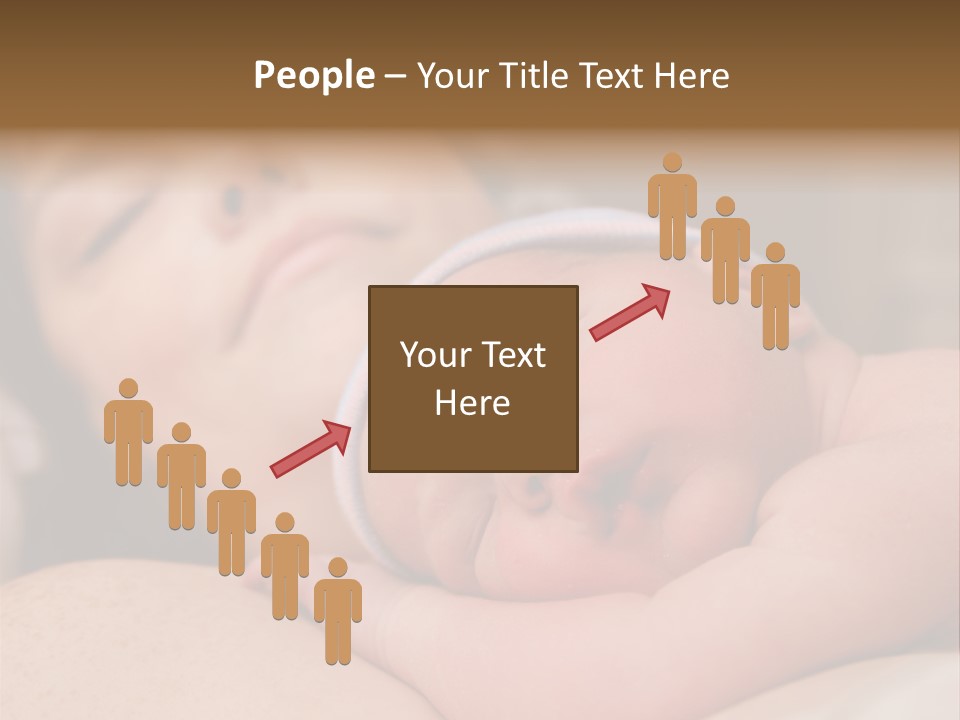 A Woman Holding A Sleeping Baby In Her Arms PowerPoint Template
