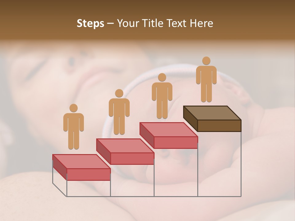 A Woman Holding A Sleeping Baby In Her Arms PowerPoint Template