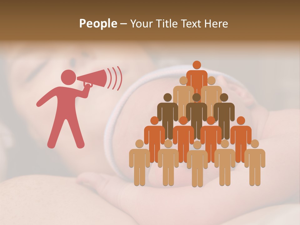 A Woman Holding A Sleeping Baby In Her Arms PowerPoint Template