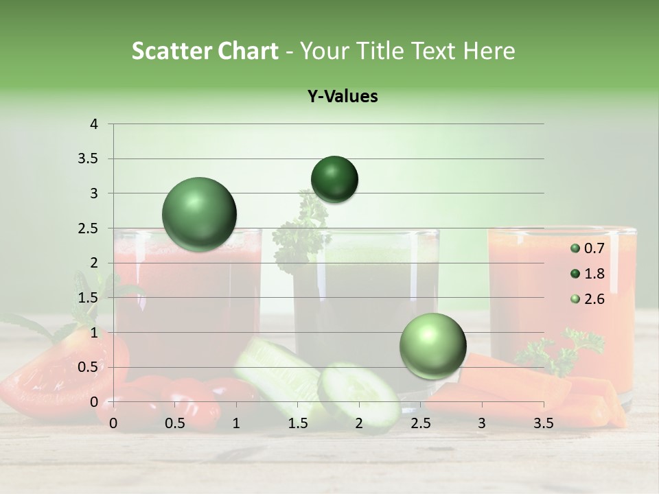 A Table Topped With Glasses Of Juice And Vegetables PowerPoint Template