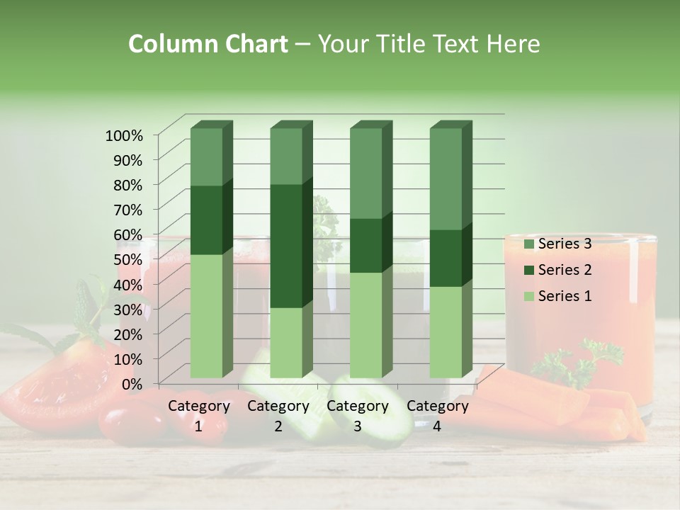 A Table Topped With Glasses Of Juice And Vegetables PowerPoint Template