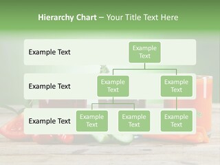 A Table Topped With Glasses Of Juice And Vegetables PowerPoint Template