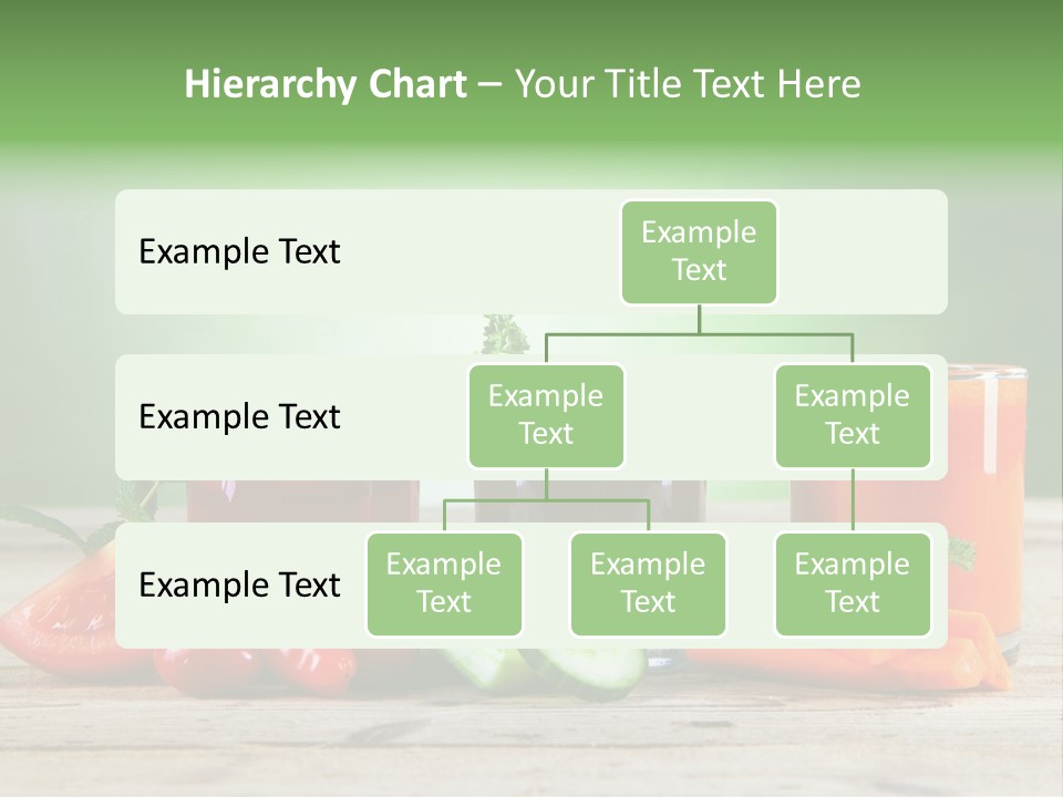 A Table Topped With Glasses Of Juice And Vegetables PowerPoint Template