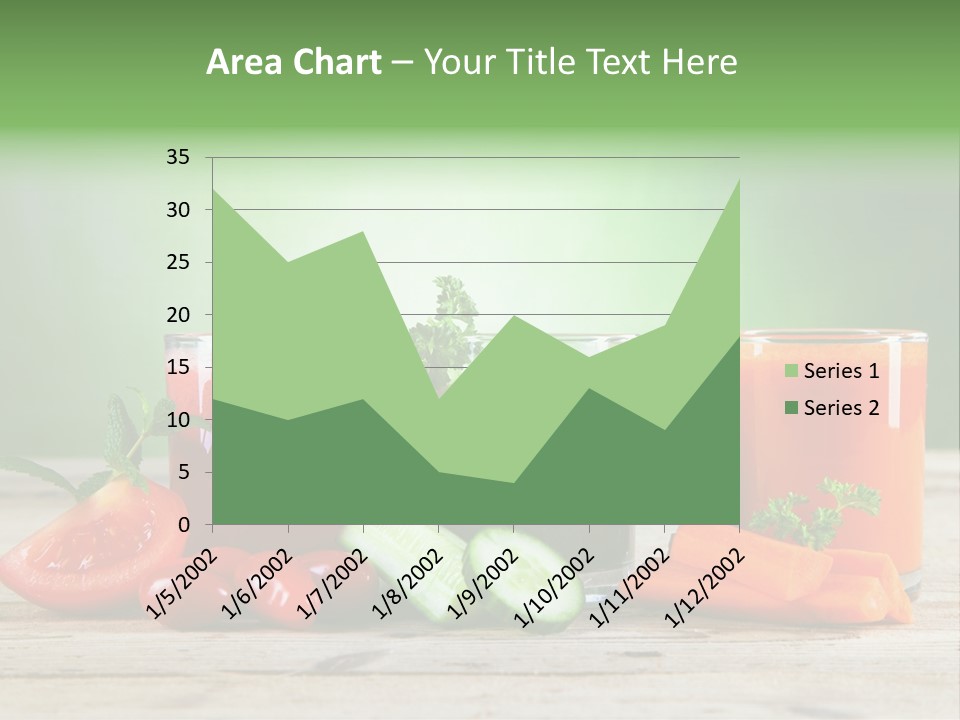 A Table Topped With Glasses Of Juice And Vegetables PowerPoint Template