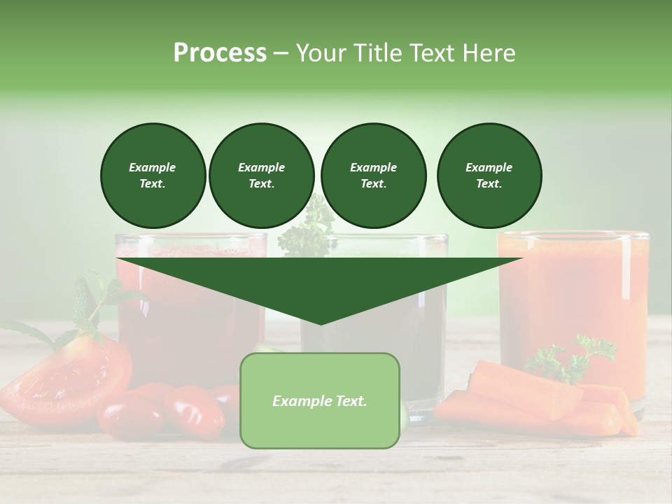 A Table Topped With Glasses Of Juice And Vegetables PowerPoint Template