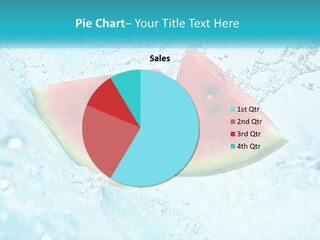Two Slices Of Watermelon Are In The Water PowerPoint Template