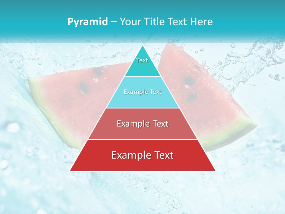 Two Slices Of Watermelon Are In The Water PowerPoint Template