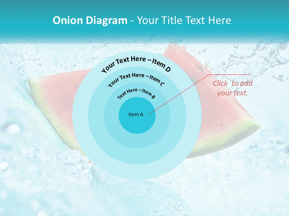 Two Slices Of Watermelon Are In The Water PowerPoint Template