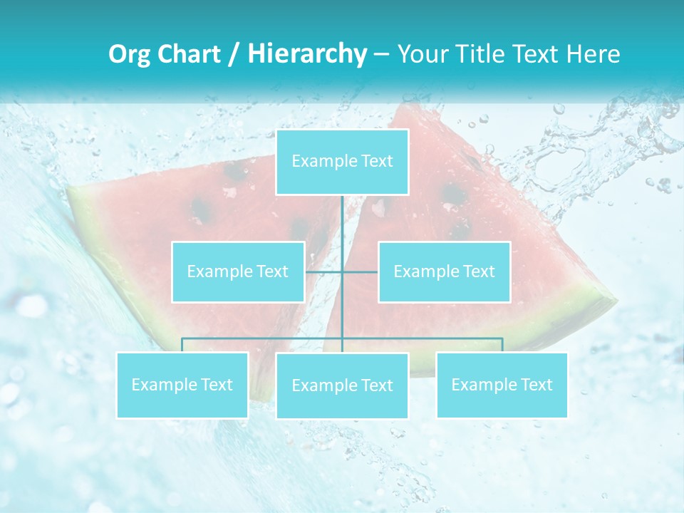 Two Slices Of Watermelon Are In The Water PowerPoint Template