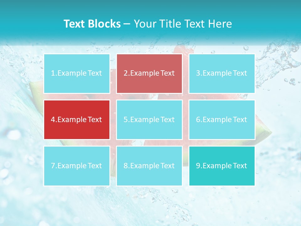 Two Slices Of Watermelon Are In The Water PowerPoint Template