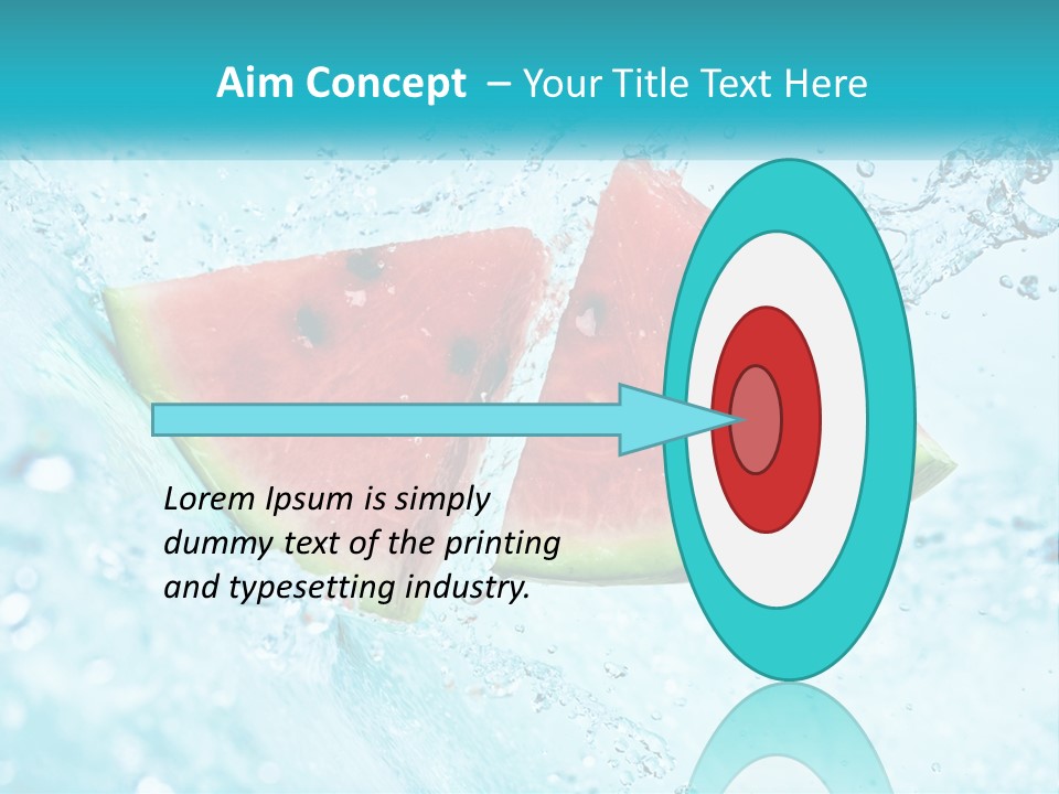 Two Slices Of Watermelon Are In The Water PowerPoint Template