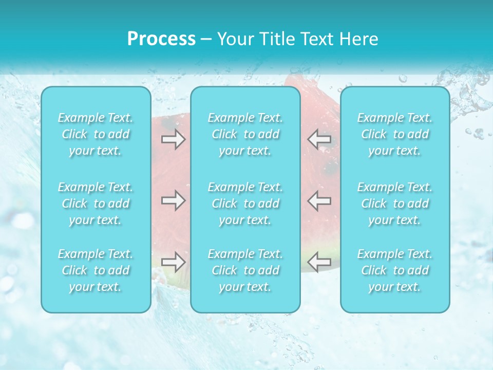 Two Slices Of Watermelon Are In The Water PowerPoint Template